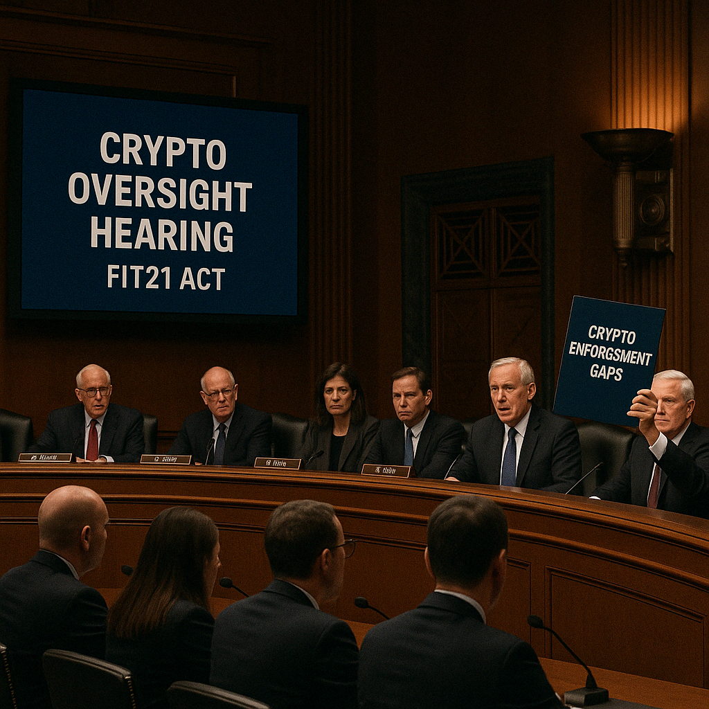 Congress debates crypto regulation under FIT21 Act following DOJ crypto crackdown rollback