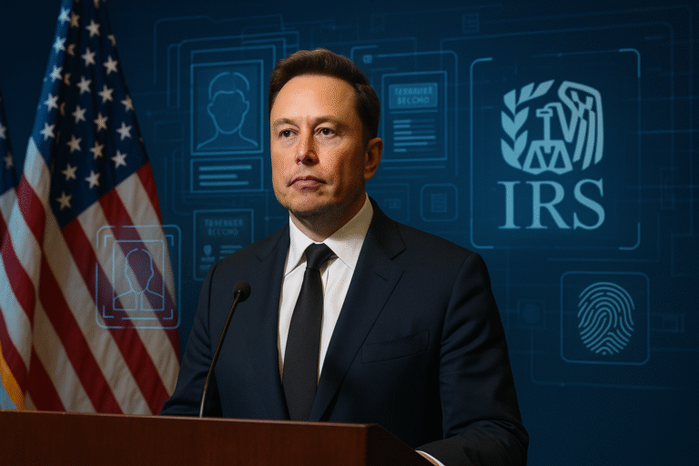 Elon Musk leading the controversial DOGE IRS API project under executive order