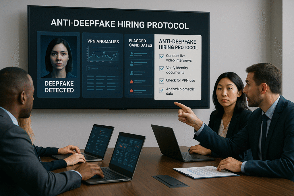 HR and cybersecurity teams reviewing tools to detect North Korean deepfake job applicants