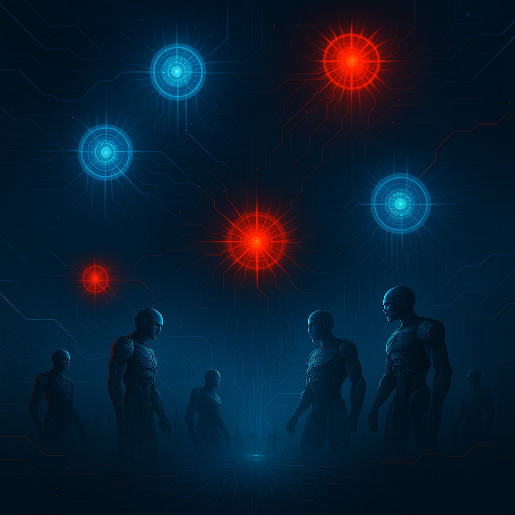 Artificial general intelligence multi-agent conflict potential with adversarial and cooperative agents