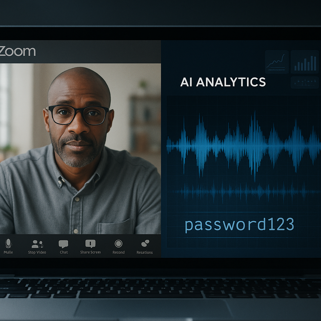 Zoom call intercepted by AI listening attack on passwords with real-time keystroke decoding