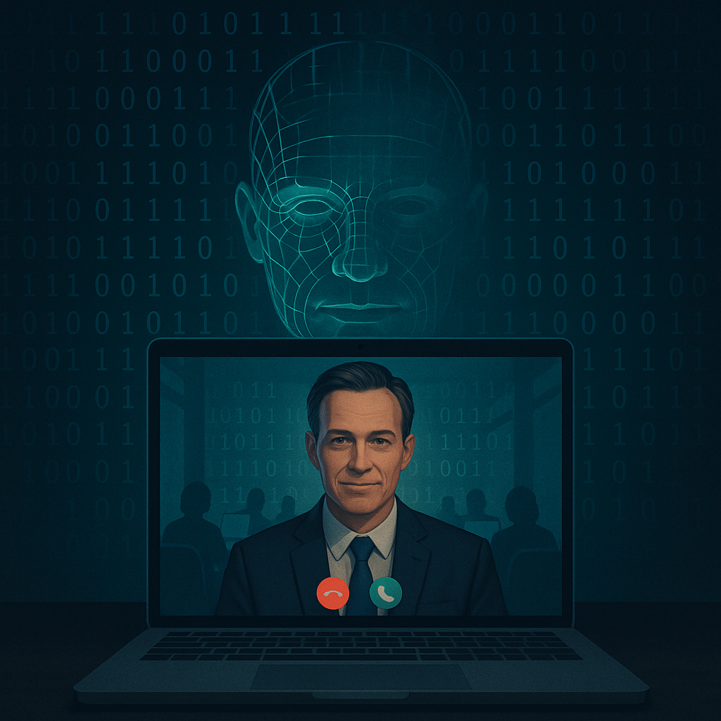 Deepfake fraud used in AI cybercrime with fake executive video calls