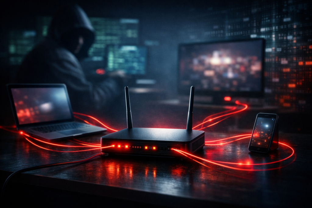 Cheap router security risks. Router acting as a spy device intercepting data across a home network