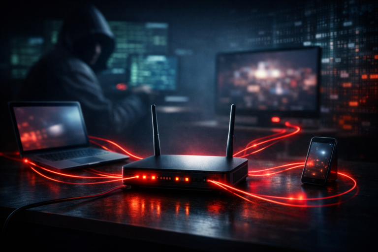 Cheap router acting as a spy device intercepting data across a home network